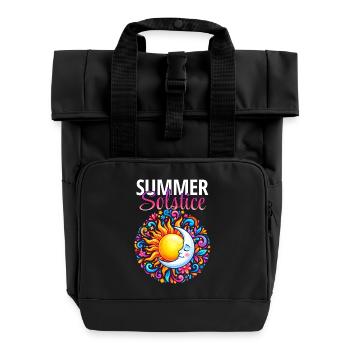 Litha Pagan: Sommersonnenwende, Mittsommer, Mittsommer, Mittsommer. - Rolltop Rucksack mit zwei Griffen - Schwarz - Vorne