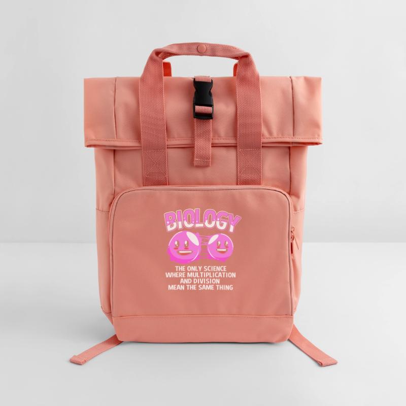 Molecule Structural Formula Roll Top Backpack with Two Handles