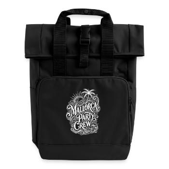 Mallorca Party Crew Saying Malle - Roll Top Backpack with Two Handles - black - Front
