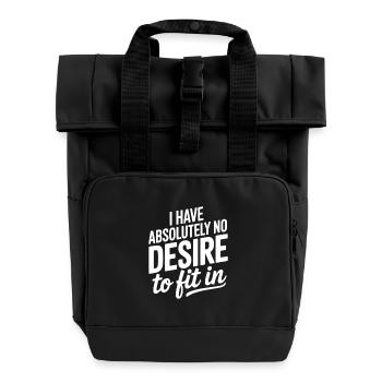 Je n’ai absolument aucune envie de m’intégrer - Sac à dos Roll Top à deux anses - noir - Devant