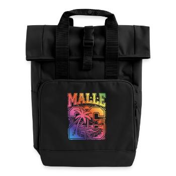 Malle 2026 Jersey Multicoloured - Roll Top Backpack with Two Handles - black - Front