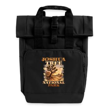Joshua Tree National Park Vista - Roll Top Backpack with Two Handles - black - Front