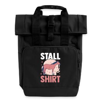 Reiten Pferdeliebhaber Reiterhof Pferde - Rolltop Rucksack mit zwei Griffen - Schwarz - Vorne