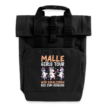 Malle Girls Tour Wir Eskalieren - Rolltop Rucksack mit zwei Griffen - Schwarz - Vorne