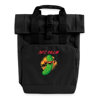 Juste Dillin Cool Concombre Chill Vintage - Sac à dos Roll Top à deux anses - noir - Devant