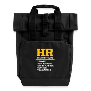 HR Manager - Roll Top Backpack with Two Handles - black - Front
