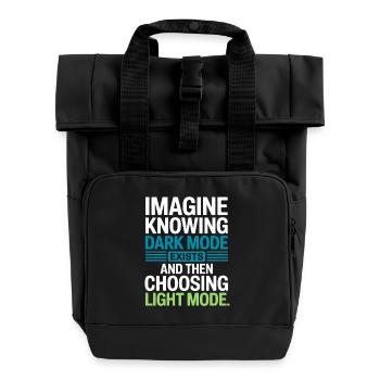 Le mode sombre existe Programmeur IT Nerd Coder Office - Sac à dos Roll Top à deux anses - noir - Devant