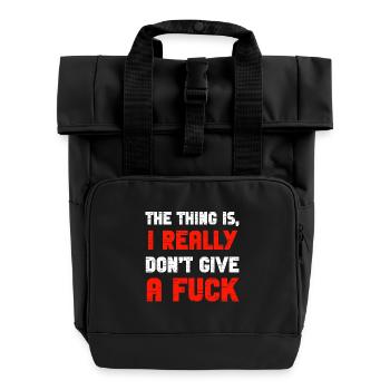 Ist mir wirklich scheißegal. - Rolltop Rucksack mit zwei Griffen - Schwarz - Vorne