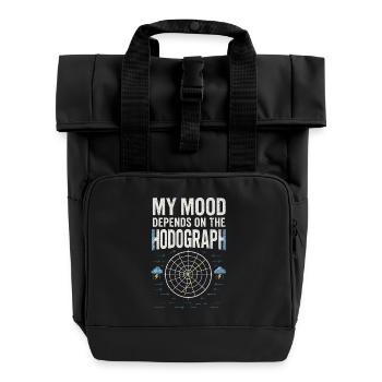 Mood according to Hodograph | Thunderstorm forecast - Roll Top Backpack with Two Handles - black - Front