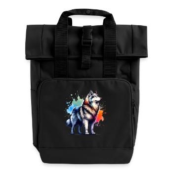 Don Wolfdog - Sac à dos Roll Top à deux anses - noir - Devant