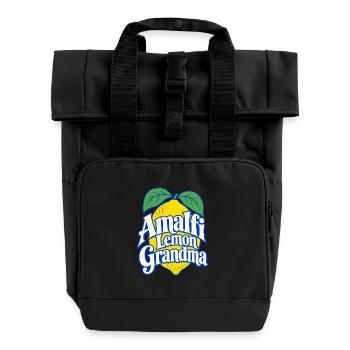 Amalfi Citron Grandma, cadeau de vacances pour la côte italienne - Sac à dos Roll Top à deux anses - noir - Devant