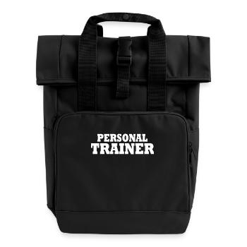 Personal trainer - Roll Top Backpack with Two Handles - black - Front