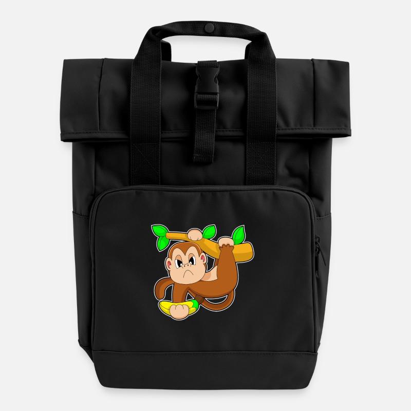 Monkey Banana Strength Training Dumbbell - Sac à dos Roll Top à deux anses - noir