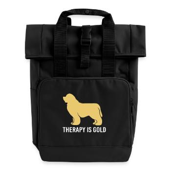 Chien de thérapie - Sac à dos Roll Top à deux anses - noir - Devant