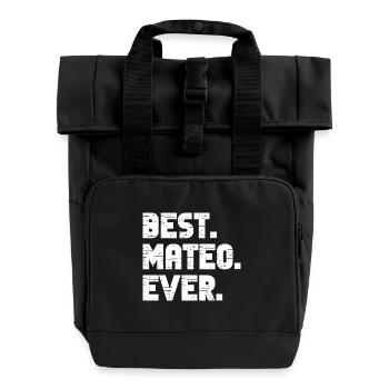 Meilleur Mateo Jamais Cadeau Rétro Dire Anniversaire - Sac à dos Roll Top à deux anses - noir - Devant