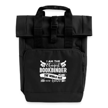 I Am The Okayest Bookbinder - Roll Top Backpack with Two Handles - black - Front
