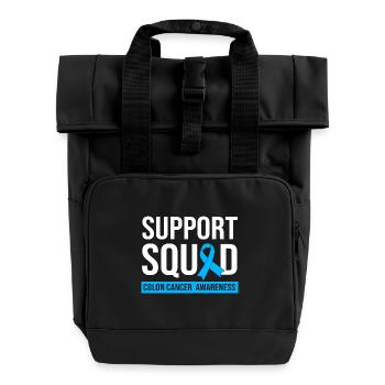 Darm Krebs Dickdarm - Rolltop Rucksack mit zwei Griffen - Schwarz - Vorne