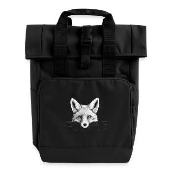 Fuchs - Rolltop Rucksack mit zwei Griffen - Schwarz - Vorne