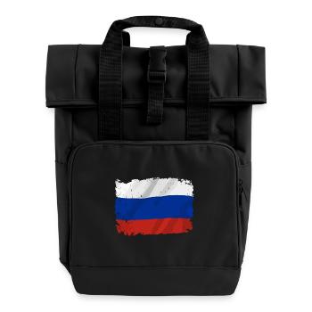 Russia Flag Flag Russian Federation - Roll Top Backpack with Two Handles - black - Front