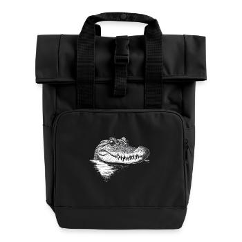 Krokodil - Rolltop Rucksack mit zwei Griffen - Schwarz - Vorne