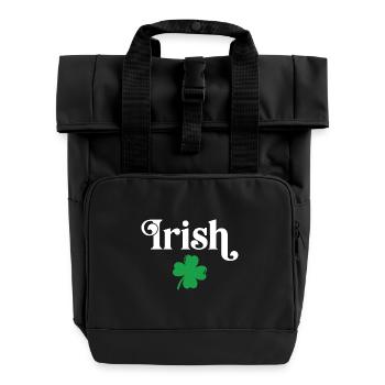 Irish - Roll Top Backpack with Two Handles - black - Front