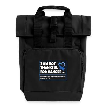 Darm Krebs Dickdarm - Rolltop Rucksack mit zwei Griffen - Schwarz - Vorne