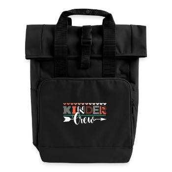 Kindergarten Crew Teacher - Roll Top Backpack with Two Handles - black - Front