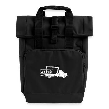 Dépanneuse Evolution Silhouette Minimaliste - Sac à dos Roll Top à deux anses - noir - Devant