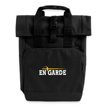 Fencing - Roll Top Backpack with Two Handles - black - Front