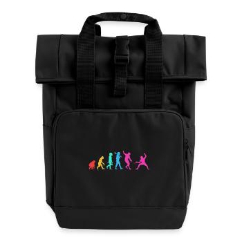 Fencing - Roll Top Backpack with Two Handles - black - Front