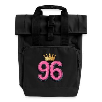 96 Nombre Couronne - Sac à dos Roll Top à deux anses - noir - Devant