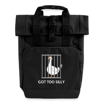 Goose – Trop bête - Sac à dos Roll Top à deux anses - noir - Devant