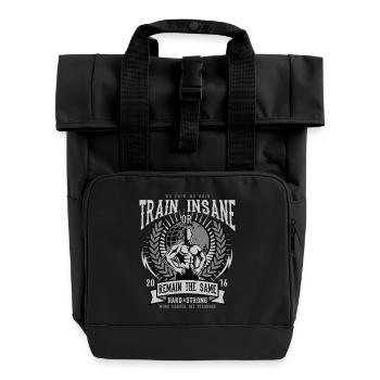 Gym - Rolltop Rucksack mit zwei Griffen - Schwarz - Vorne