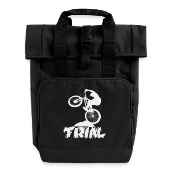 Bike Trial - bicycle - Roll Top Backpack with Two Handles - black - Front