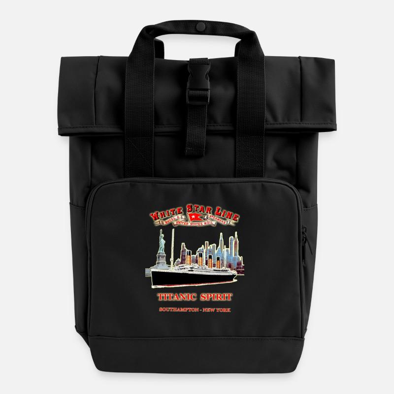 TITANIC FANTOME IN NEW YORK L. RUNEMBERG © Adagp - Roll Top Backpack with Two Handles - black