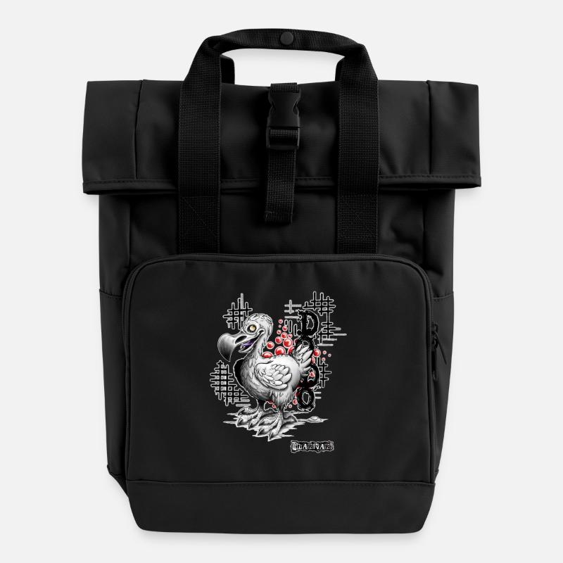 DODO 2022 - Roll Top Backpack with Two Handles - black