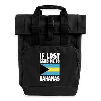 Drapeau des Bahamas - Sac à dos Roll Top à deux anses - noir - Devant