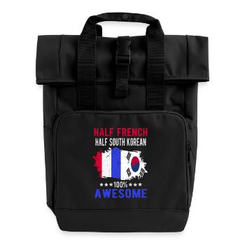 Moitié Français moitié sud-coréen - Sac à dos Roll Top à deux anses - noir - Devant