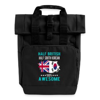 Moitié Britannique moitié Sud-Coréens - Sac à dos Roll Top à deux anses - noir - Devant