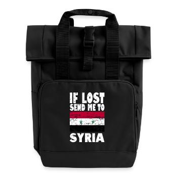 Slogan du drapeau syrien - Sac à dos Roll Top à deux anses - noir - Devant