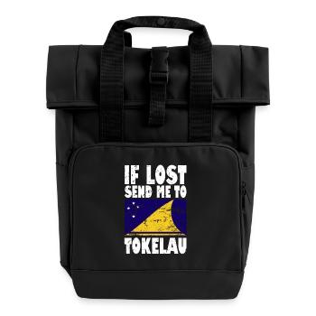 Drapeau des Tokélaou - Sac à dos Roll Top à deux anses - noir - Devant