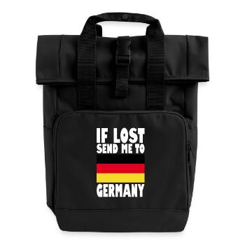 Slogan du drapeau allemand - Sac à dos Roll Top à deux anses - noir - Devant