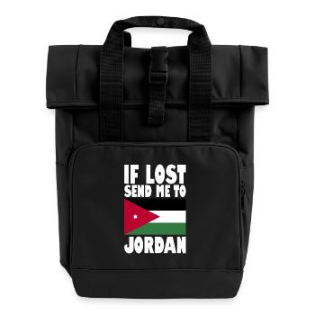 Drapeau de Jordanie - Sac à dos Roll Top à deux anses - noir - Devant
