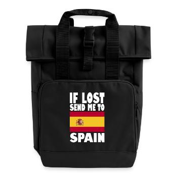 Drapeau de l’Espagne - Sac à dos Roll Top à deux anses - noir - Devant