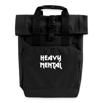 Heavy Metal - heavy psychic - Roll Top Backpack with Two Handles - black - Front