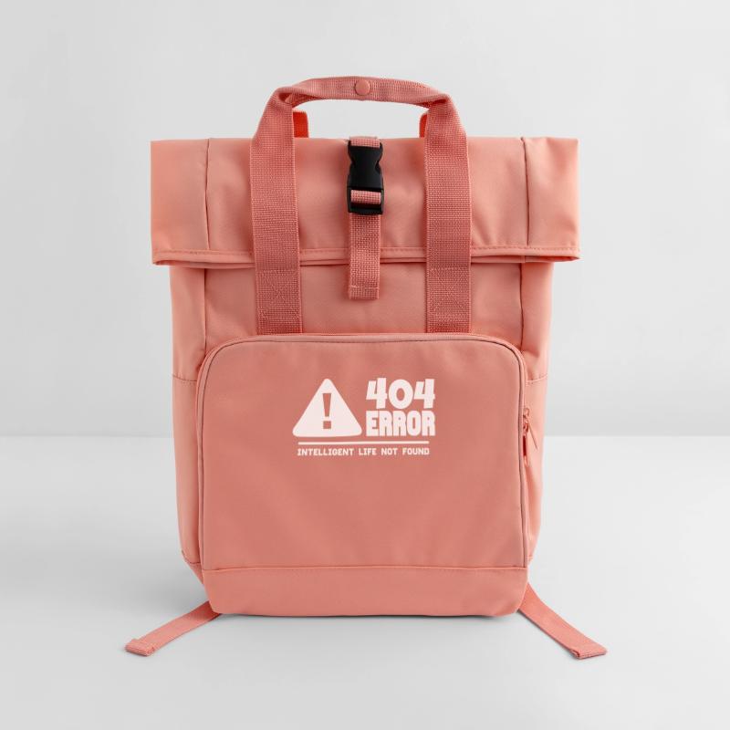 Computer and programmer geek. 404 Errors Roll Top Backpack with Two Handles