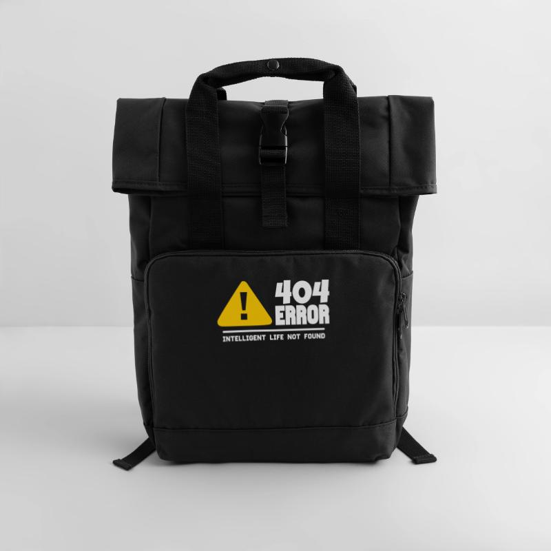 Computer and programmer geek. 404 Errors Roll Top Backpack with Two Handles