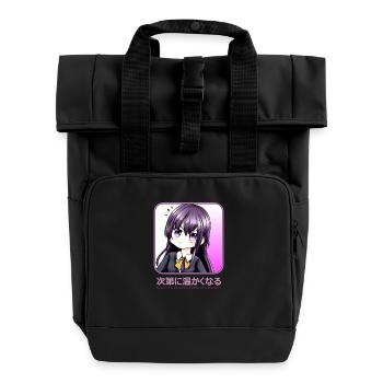 Le voyage de l’indifférence à l’amour : Tsundere - Sac à dos Roll Top à deux anses - noir - Devant