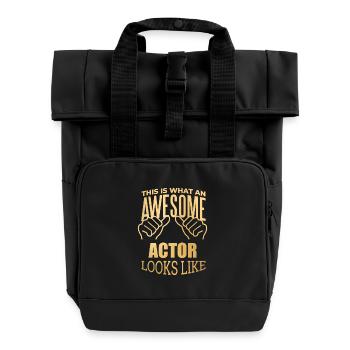 acteur - Sac à dos Roll Top à deux anses - noir - Devant