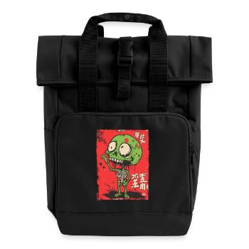 Mignon squelette de zombie vert - Sac à dos Roll Top à deux anses - noir - Devant